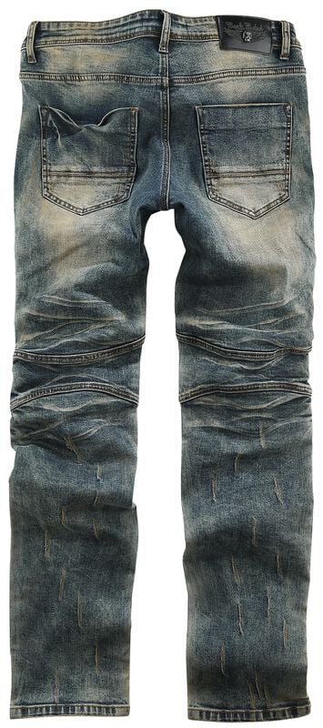 Ripped Washed Denim Jeans