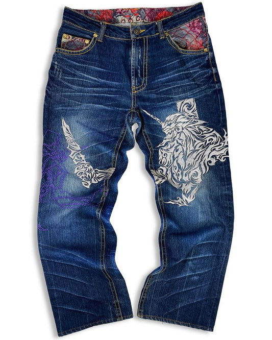 Printed Evisu Jeans